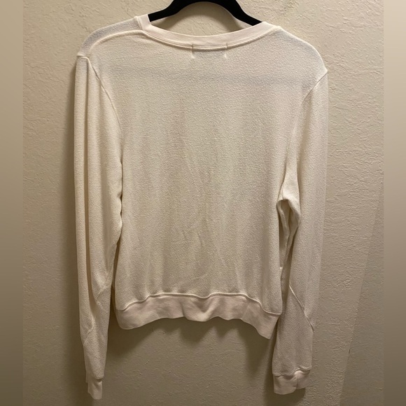 Wildfox Twin Palm Tree V-Neck Pullover Sweatshirt Size Small - Picture 10 of 12